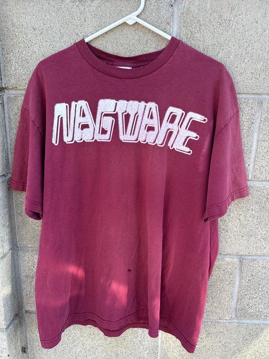 NAGWARE MAROON/WHITE LOGO TEE